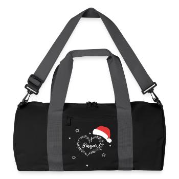 Musique de Noël de Musical Notes Singing - Sac de sport recyclé - noir/gris graphite - Devant