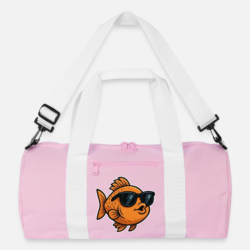 Goldfisch mit Sonnenbrille Recycelte Duffel Bag