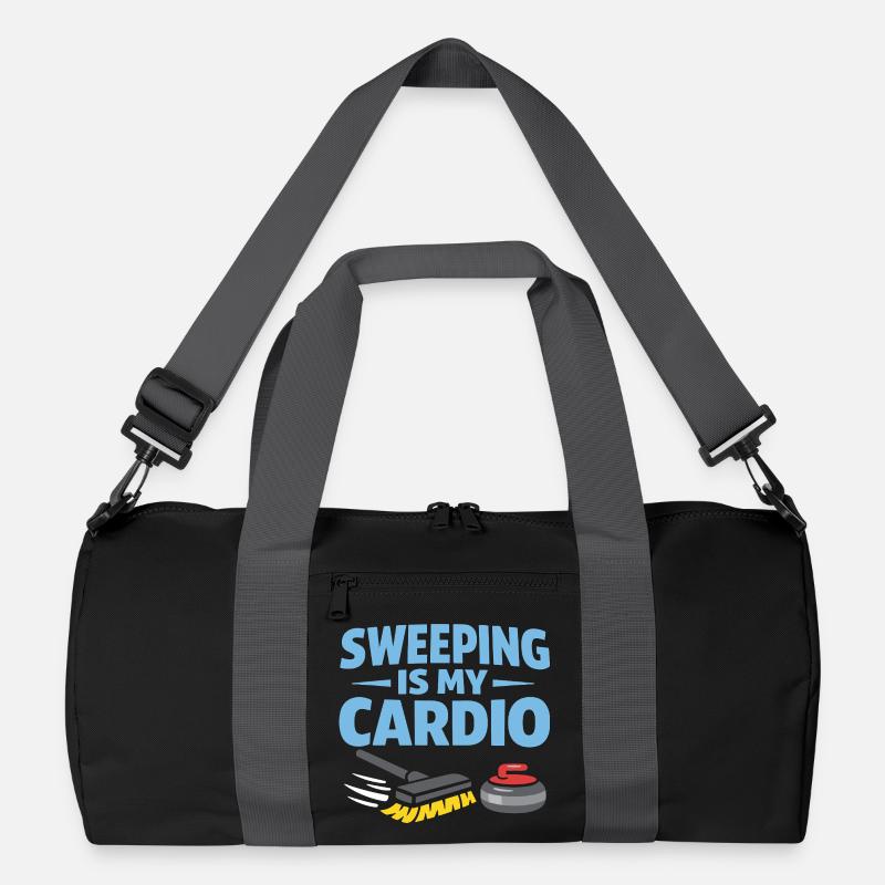 Curling Funny Sweep Hard Broom Cardio Recycled Duffel Bag