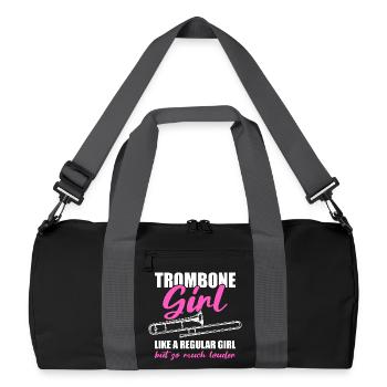 Trombone Girl Trombone Player Trombonist - Recycled Duffel Bag - black/graphite grey - Front