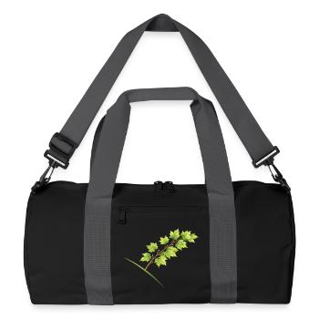 Érable à branche feuille - aquarelle - Sac de sport recyclé - noir/gris graphite - Devant