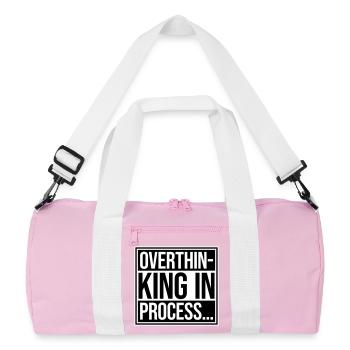 Trop réfléchir en processus Drôle de dicto sombre Logo - Sac de sport recyclé - rose/blanc - Devant