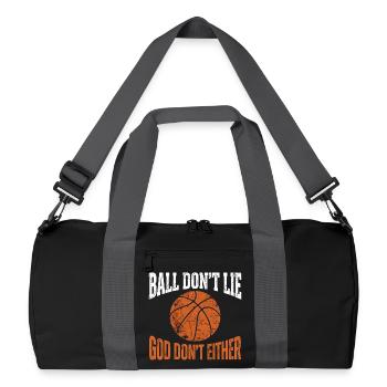 Ball Don't Lie God Don't Either Christlicher - Recycled Duffel Bag - black/graphite grey - Front