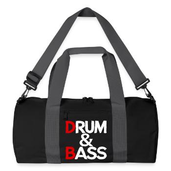 Drum & Bass / Musique du groupe Drum & Ass Drummer - Sac de sport recyclé - noir/gris graphite - Devant