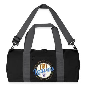 Lesvos Island in Greece Retro Holiday Souvenir - Recycled Duffel Bag - black/graphite grey - Front