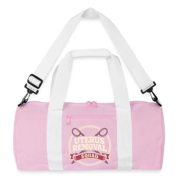 Hysterektomie-erholung Hysterektomie-überlebender - Recycelte Duffel Bag - Rosa/Weiß - Vorne
