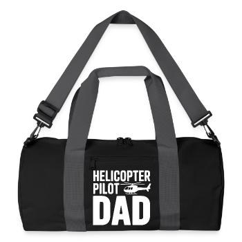 Père pilote d’hélicoptère - Sac de sport recyclé - noir/gris graphite - Devant
