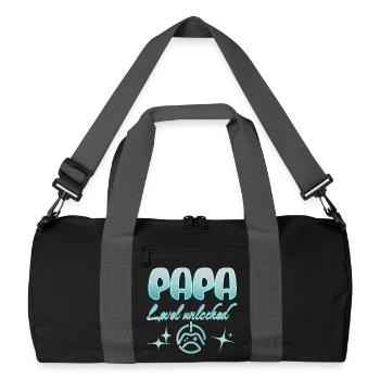 Papa Gamer Level unlocked - Recycled Duffel Bag - black/graphite grey - Front