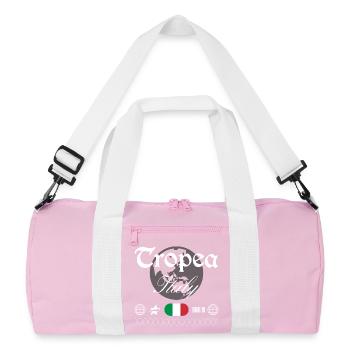 Tropea Italy Streetwear Travel Souvenir - Recycled Duffel Bag - pink/white - Front
