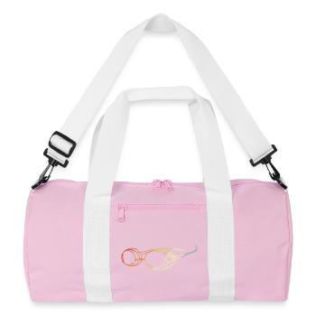 Schwimmbrille Zeichnung - Recycelte Duffel Bag - Rosa/Weiß - Vorne