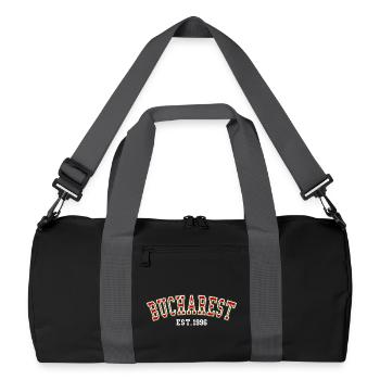 Bucharest Est. 1996 - Recycled Duffel Bag - black/graphite grey - Front
