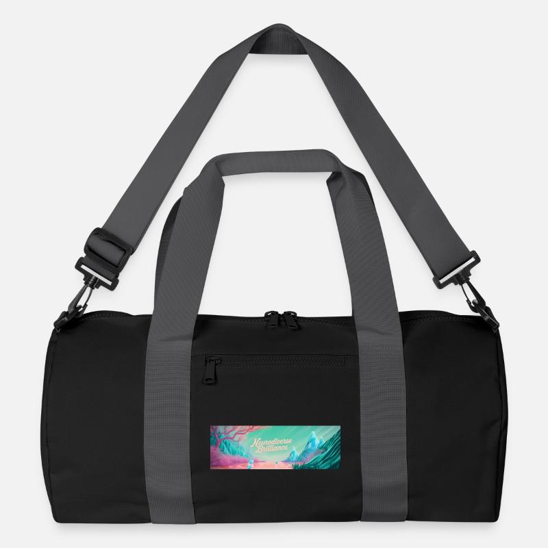Neurodiverse Brilliance - Recycelte Duffel Bag - Schwarz/Graphitgrau