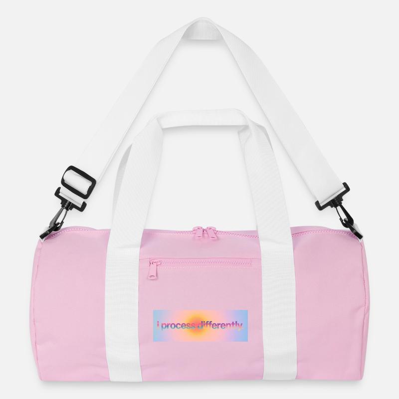 I process differently Recycelte Duffel Bag