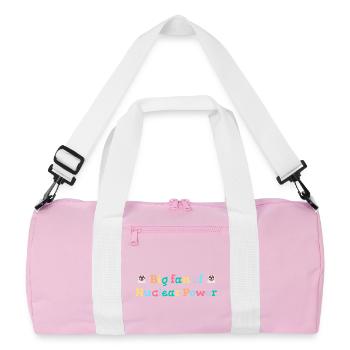 Big fan of nuclear energy - Recycled Duffel Bag - pink/white - Front