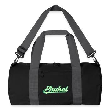 Phuket Retro Coastal Script - Recycled Duffel Bag - black/graphite grey - Front