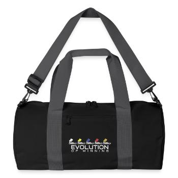 Evolution des Gewinnens – Noten im Stock-Car-Rennsport - Recycelte Duffel Bag - Schwarz/Graphitgrau - Vorne