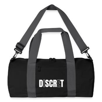 DISKRET! - Recycelte Duffel Bag - Schwarz/Graphitgrau - Vorne