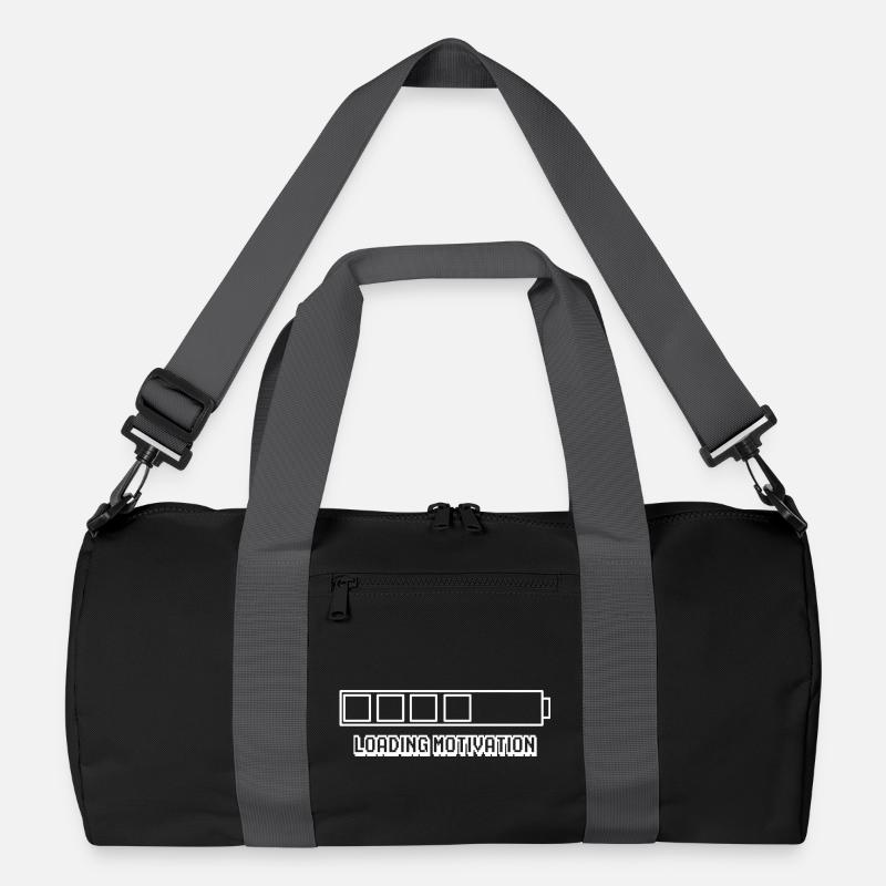 Loading Motivation - T-Shirt - Recycelte Duffel Bag - Schwarz/Graphitgrau