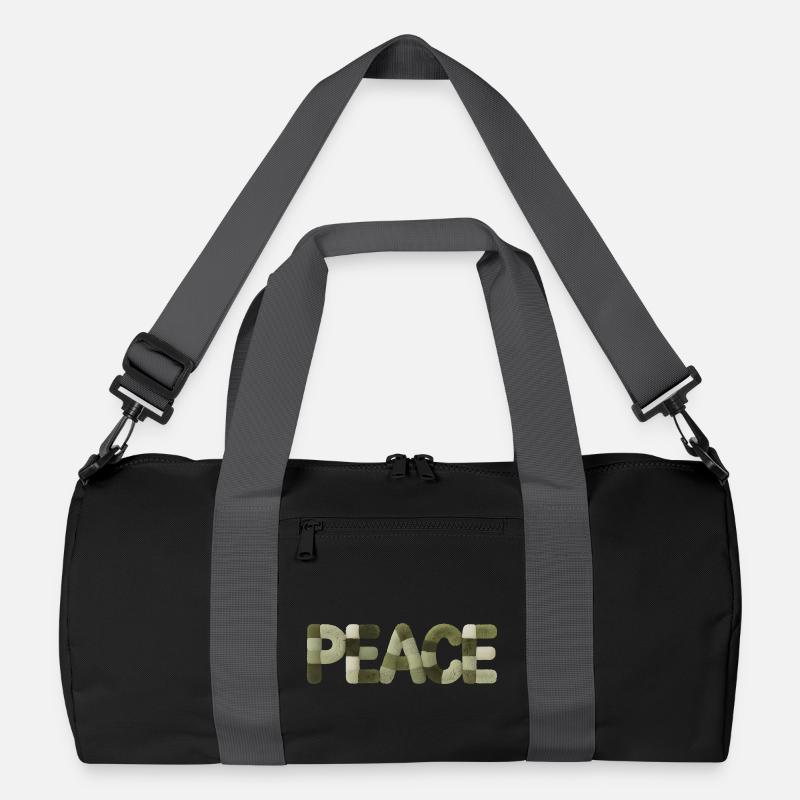 Modern Patchwork Peace Style Sticker Recycelte Duffel Bag