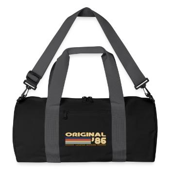 1986 - Sac de sport recyclé - noir/gris graphite - Devant