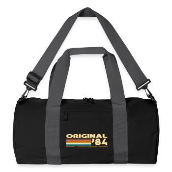 Original 84 Retro Colorful Stripes - Recycled Duffel Bag - black/graphite grey - Front