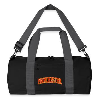 Manchester Varsity Lettering - Recycled Duffel Bag - black/graphite grey - Front