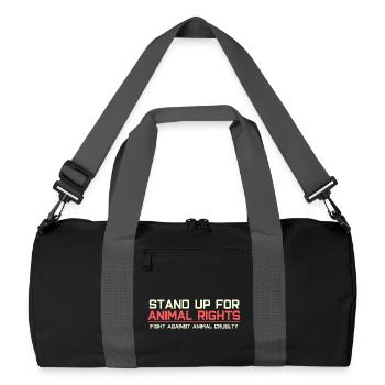 Défendez les droits des animaux - Sac de sport recyclé - noir/gris graphite - Devant