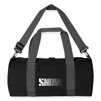 SNOW Lettering Snow White Bold Font Fat - Recycled Duffel Bag - black/graphite grey - Front
