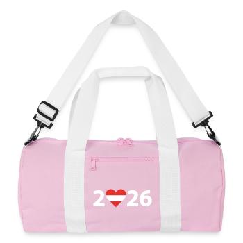 I love Austria 2026, vacation in Austria 2026 - Recycled Duffel Bag - pink/white - Front