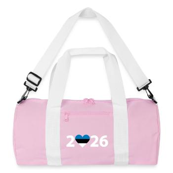 I love Estonia 2026, vacation in Estonia 2026 - Recycled Duffel Bag - pink/white - Front
