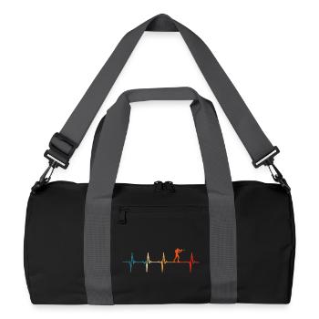 Biathlon rythme cardiaque biathlète ski - Sac de sport recyclé - noir/gris graphite - Devant