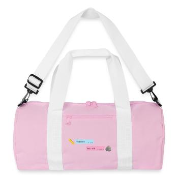 Rock & Rule - Recycled Duffel Bag - pink/white - Front