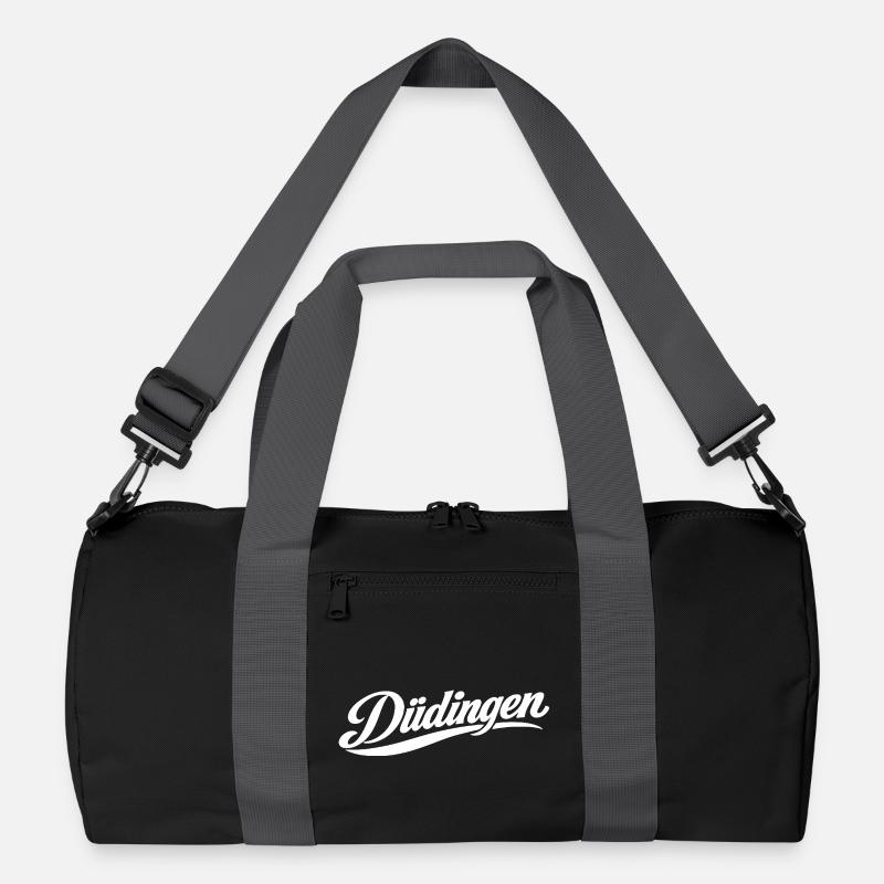 Düdingen Freiburg - Recycelte Duffel Bag - Schwarz/Graphitgrau