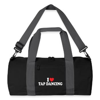 I Love Tap Dancing Tap Dancer Dance - Recycled Duffel Bag - black/graphite grey - Front