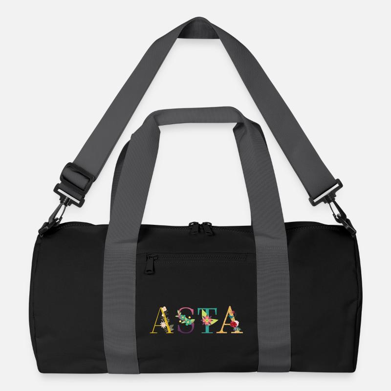 ASTA Name mit Blumen geschmückt Recycelte Duffel Bag
