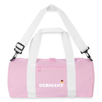 Germany Crest Typography Tee - Recycled Duffel Bag - pink/white - Front