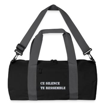 DIESE STILLE IST WIE DU - Recycelte Duffel Bag - Schwarz/Graphitgrau - Vorne