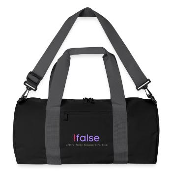 Jeu de mots sur la programmation Ifalse Funny Coder - Sac de sport recyclé - noir/gris graphite - Devant