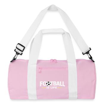 Football is life - Recycled Duffel Bag - pink/white - Front