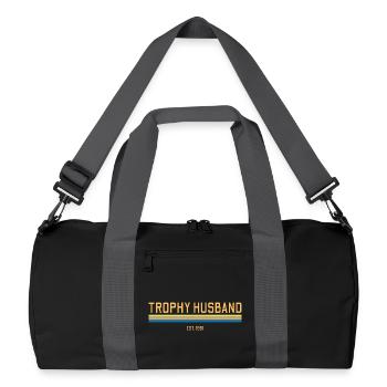Trophy Husband 1991 Retro hasband Anniversary - Recycled Duffel Bag - black/graphite grey - Front