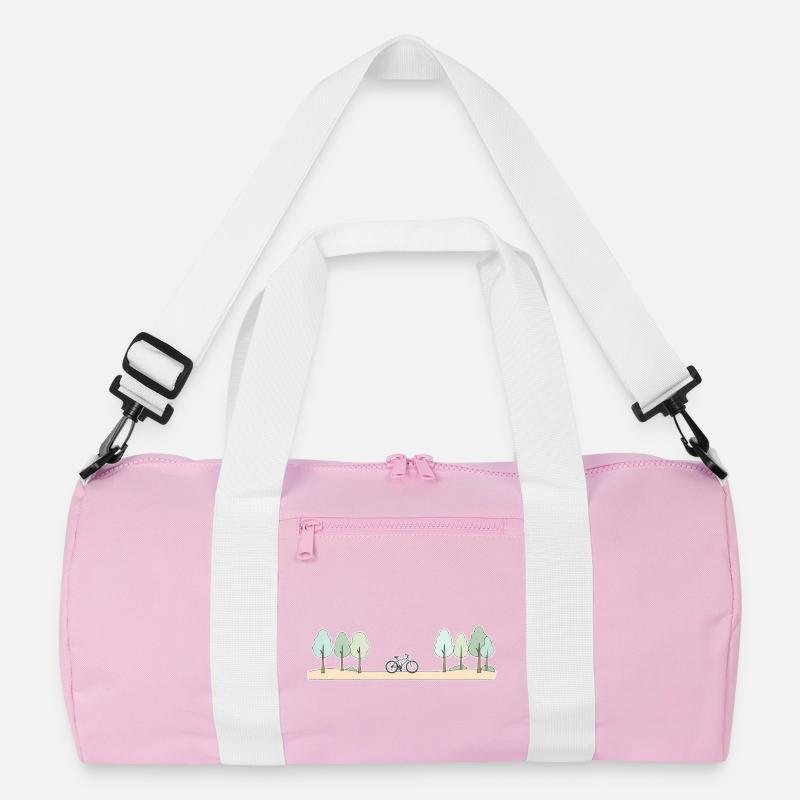 Forest Path Cycling Scene Recycled Duffel Bag