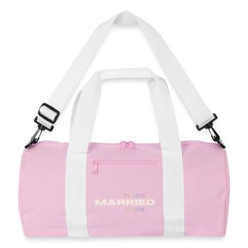 Mariés dans toutes les couleurs de la Fierté Arc-en-ciel Typographie - Sac de sport recyclé - rose/blanc - Devant