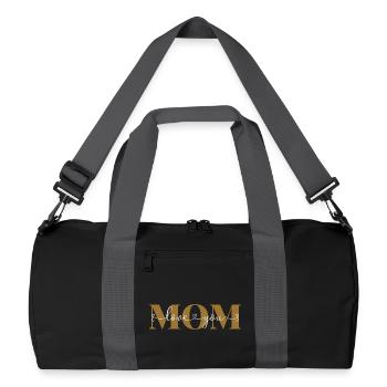 Love you Mom Liebeserklärung Mutter Liebe Mama - Recycelte Duffel Bag - Schwarz/Graphitgrau - Vorne
