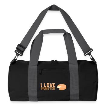Ich liebe Münster - Recycelte Duffel Bag - Schwarz/Graphitgrau - Vorne