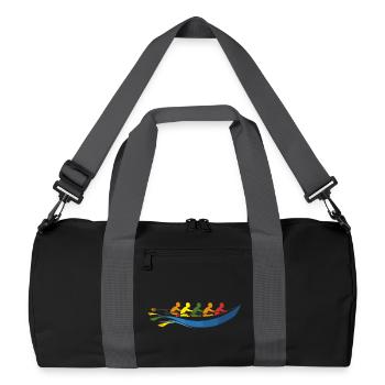 Look comique de l’équipe d’aviron - Sac de sport recyclé - noir/gris graphite - Devant