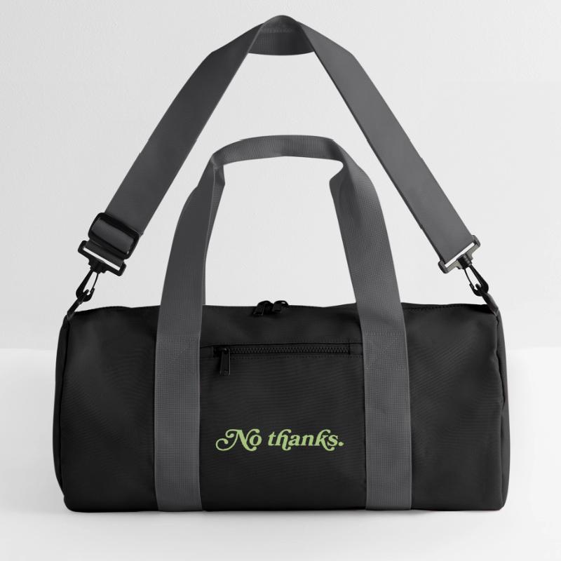 Non merci – Déclaration minimaliste Sac de sport recyclé