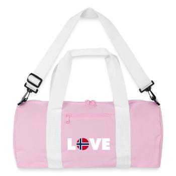 Norway - Love - Norge - Liebe - Norwegen - Recycled Duffel Bag - pink/white - Front
