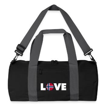 Norvège - Amour - Norge - Liebe - Norwegen - Sac de sport recyclé - noir/gris graphite - Devant