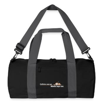 La caféine dit que la paresse dit non – Retro Coffee - Sac de sport recyclé - noir/gris graphite - Devant