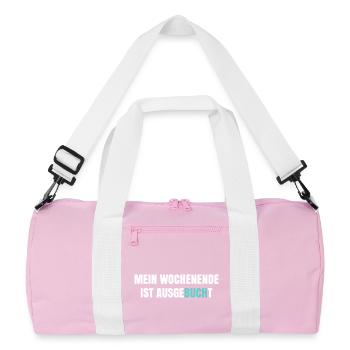 My weekend is booked out - Recycled Duffel Bag - pink/white - Front